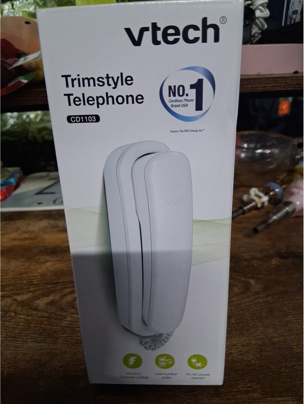 VTech Trimstyle Telephone CD1103 Corded ~ White